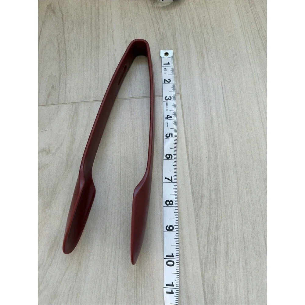 Red Classic Nylon Tongs Safe for Nonstick